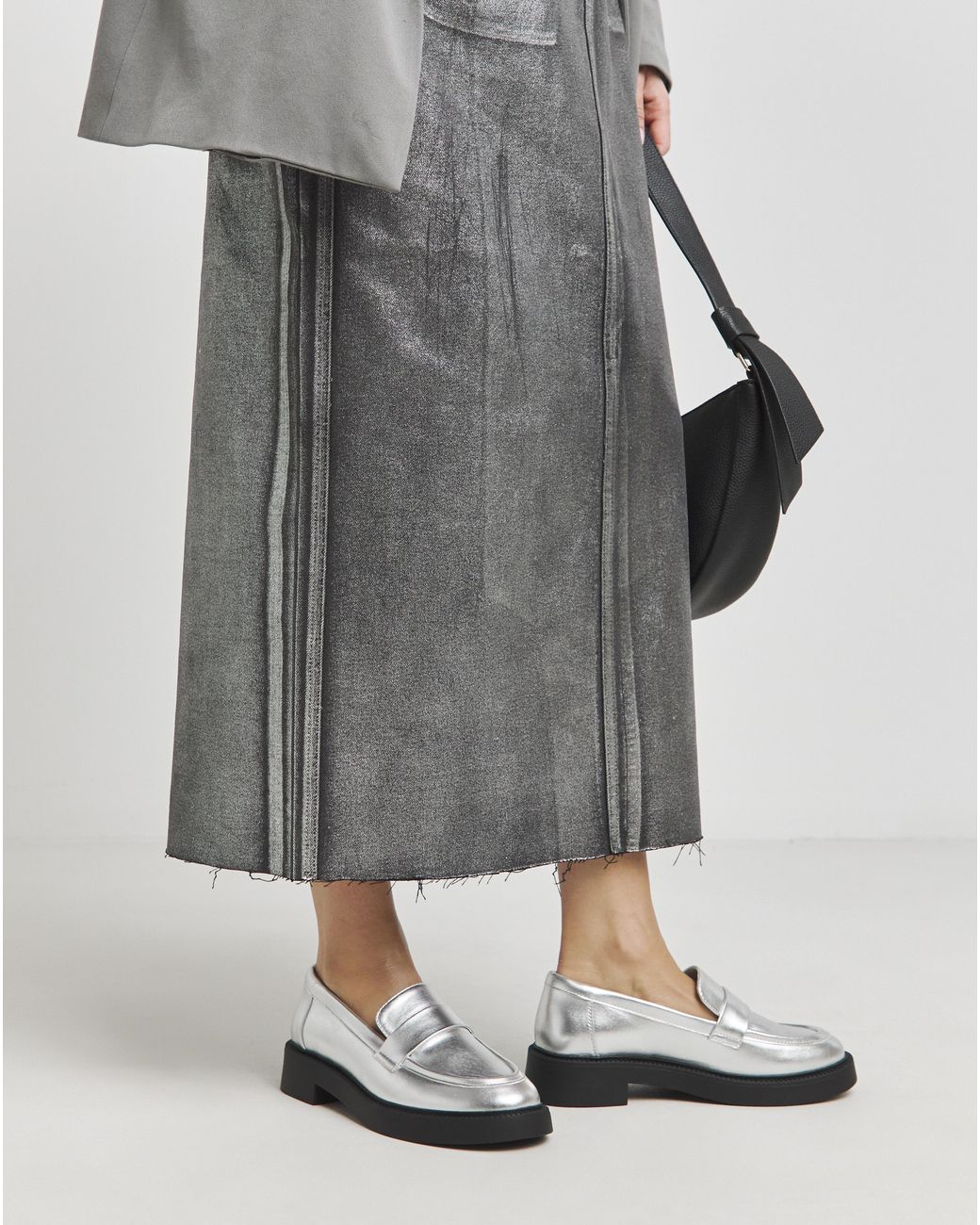 Simply Be Gray Plain Chunky Loafer Wide