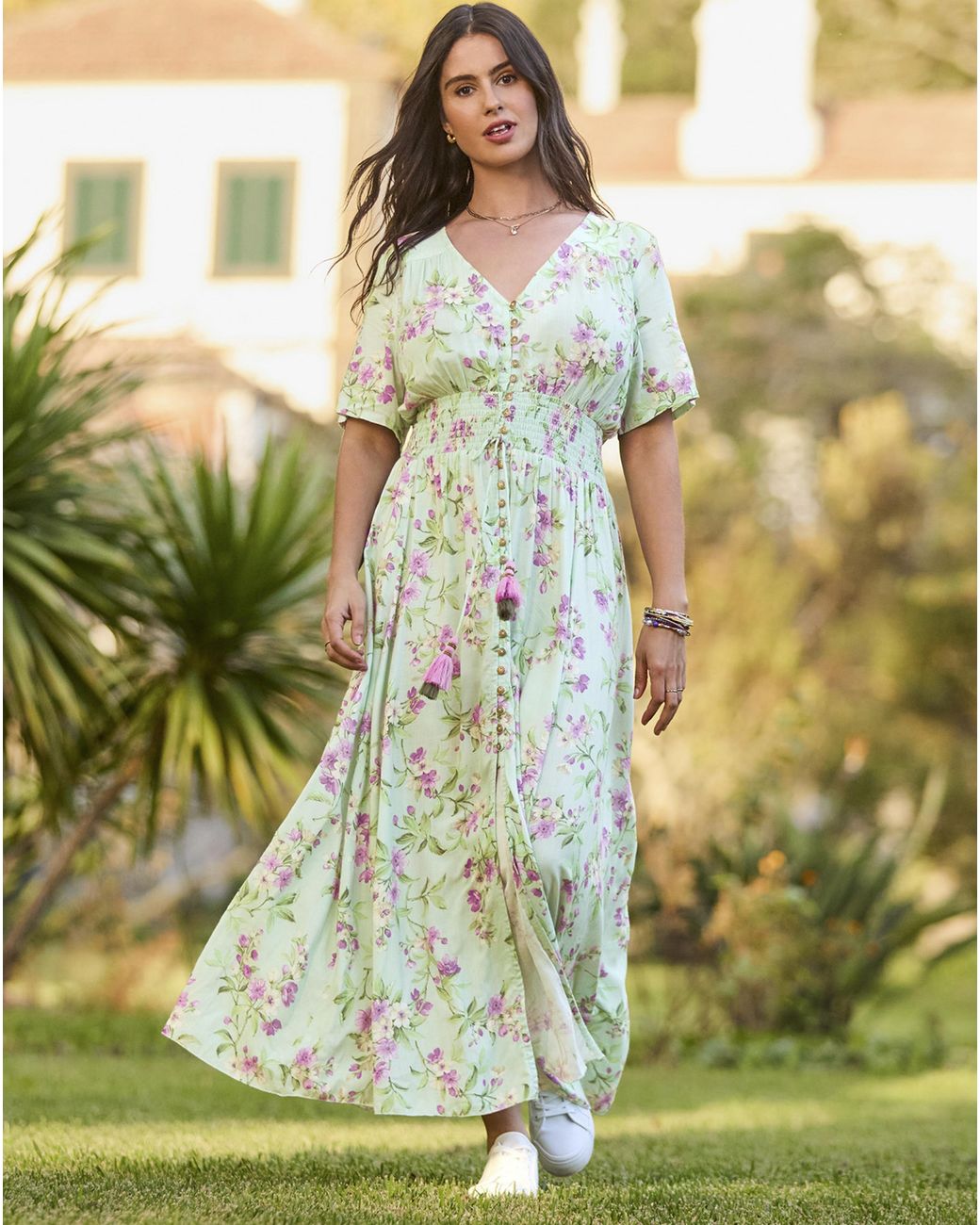 Joe Browns Green Summer Blossoms Maxi Dress