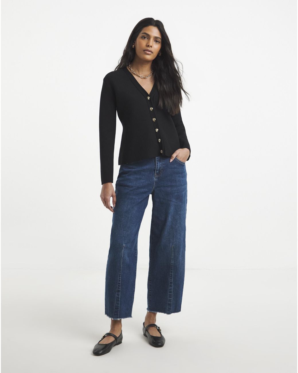 Simply Be Blue Cinched Waist Compact Cardigan