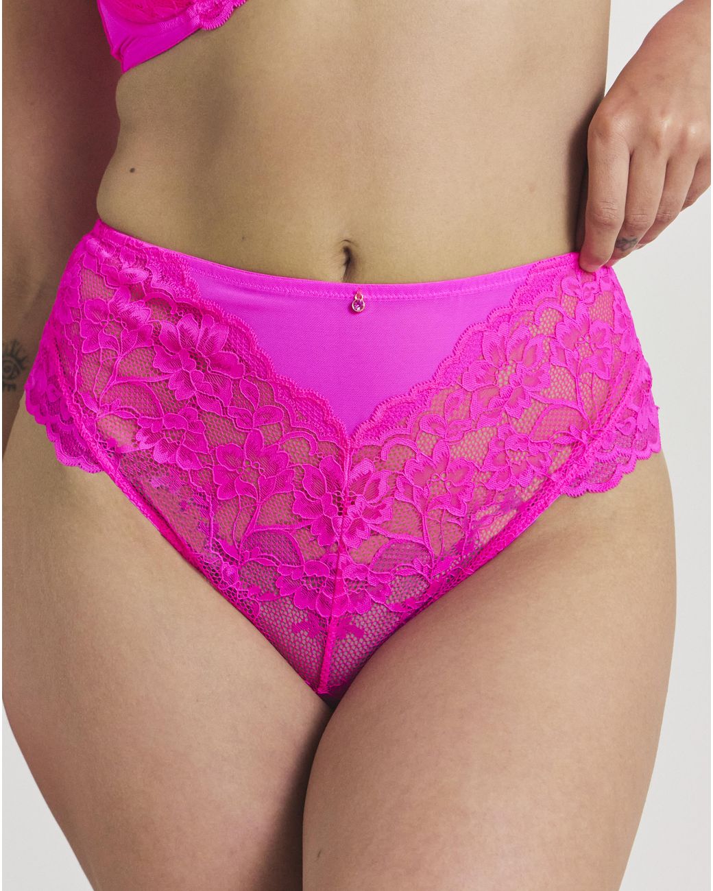 Ann Summers Pink Sexy Lace Deep Brazilian