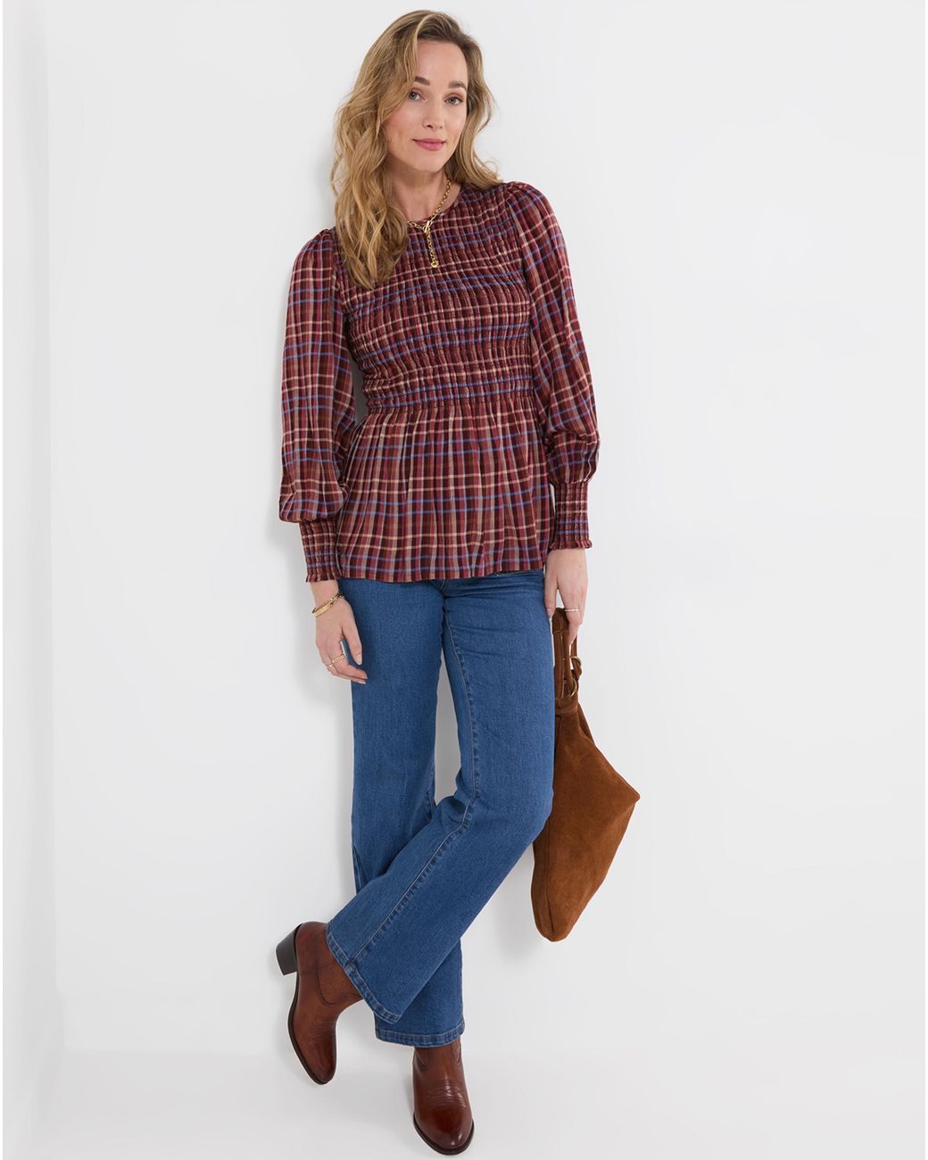 Joe Browns Multicolor Matilda Checked Blouse