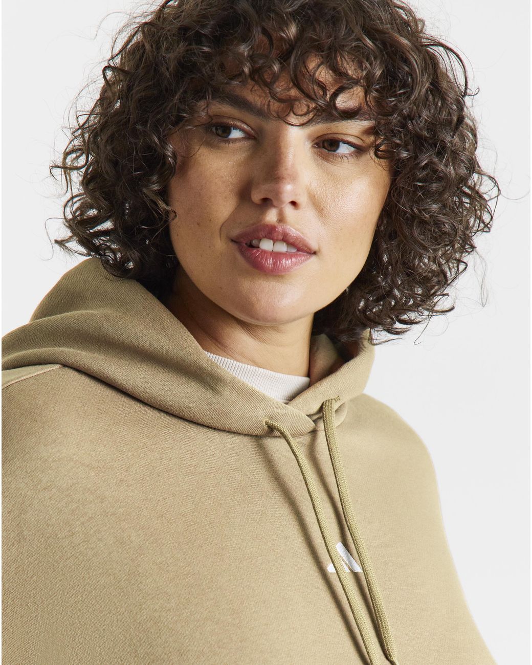 Adidas Brown Small Logo Hoodie