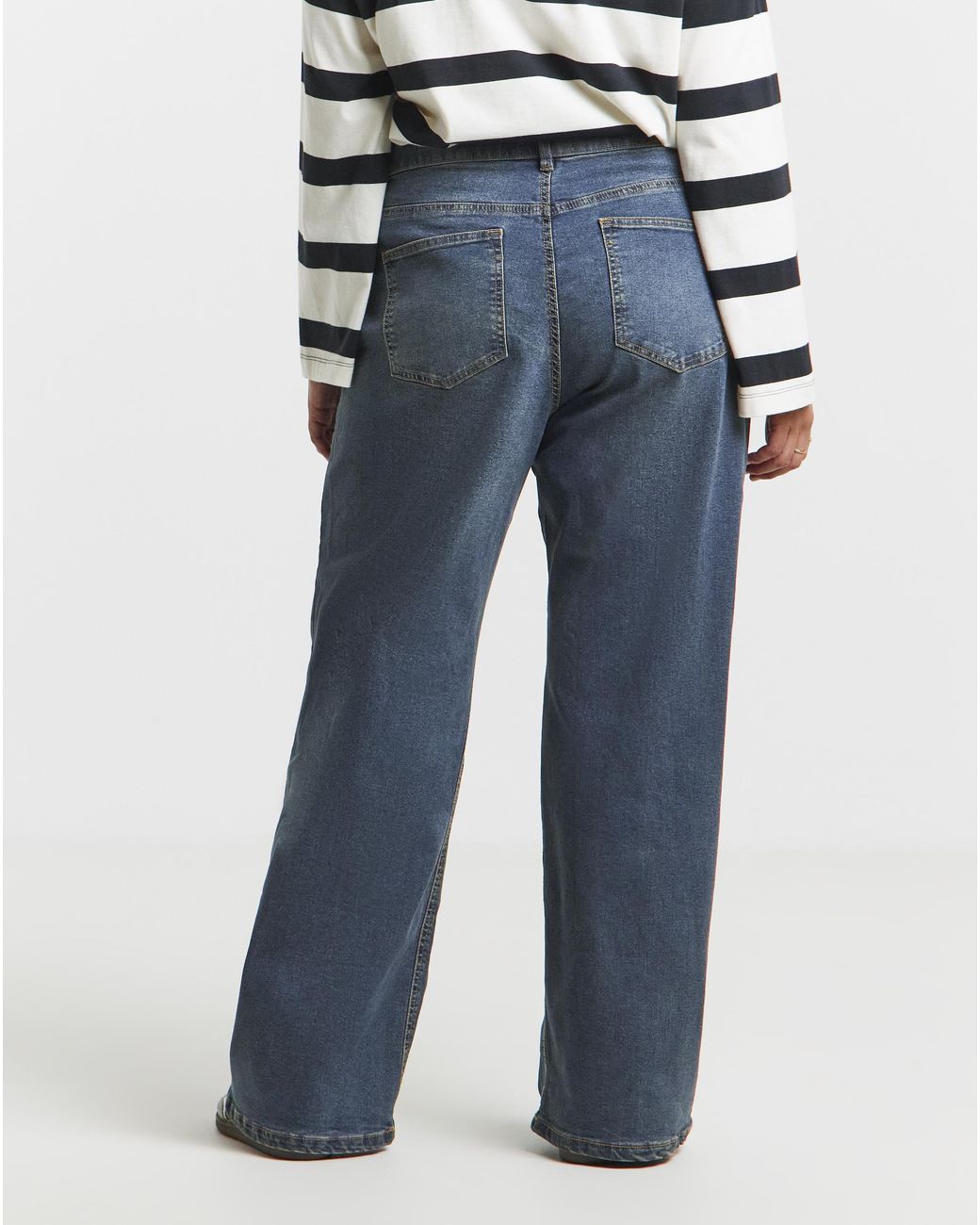 Simply Be Blue 24/7 Wide Leg Jeans