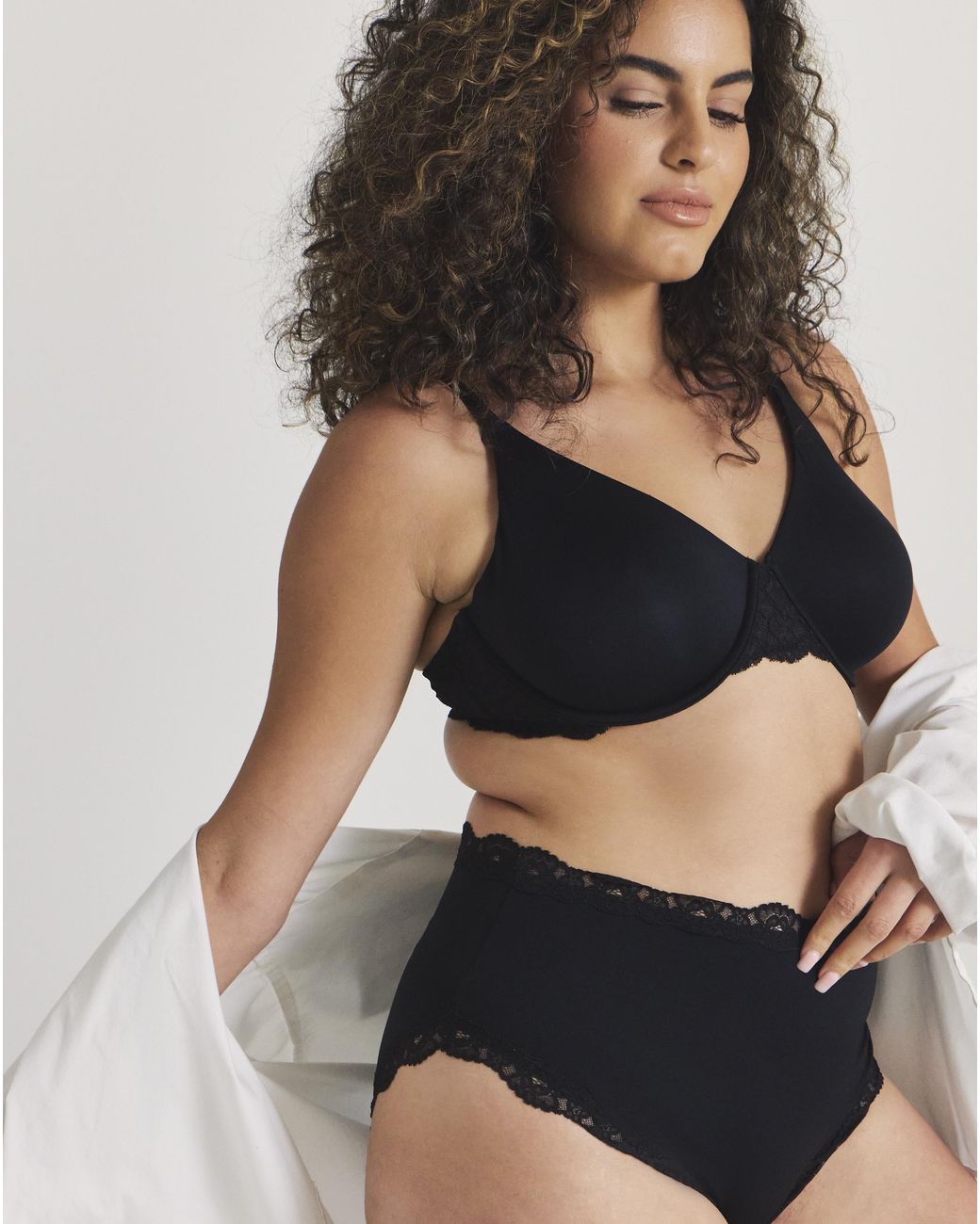 Pretty Secrets Black Full Brief Knickers