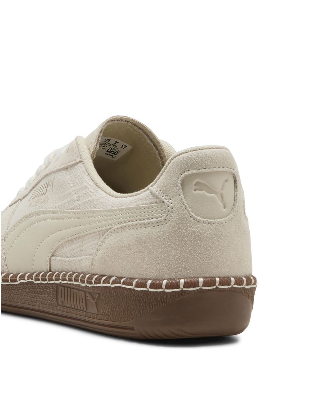 PUMA White Palermo Vintage Suede Trainers