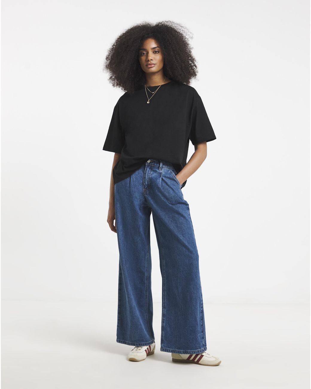 Simply Be Black Slub Crew Neck T-Shirt