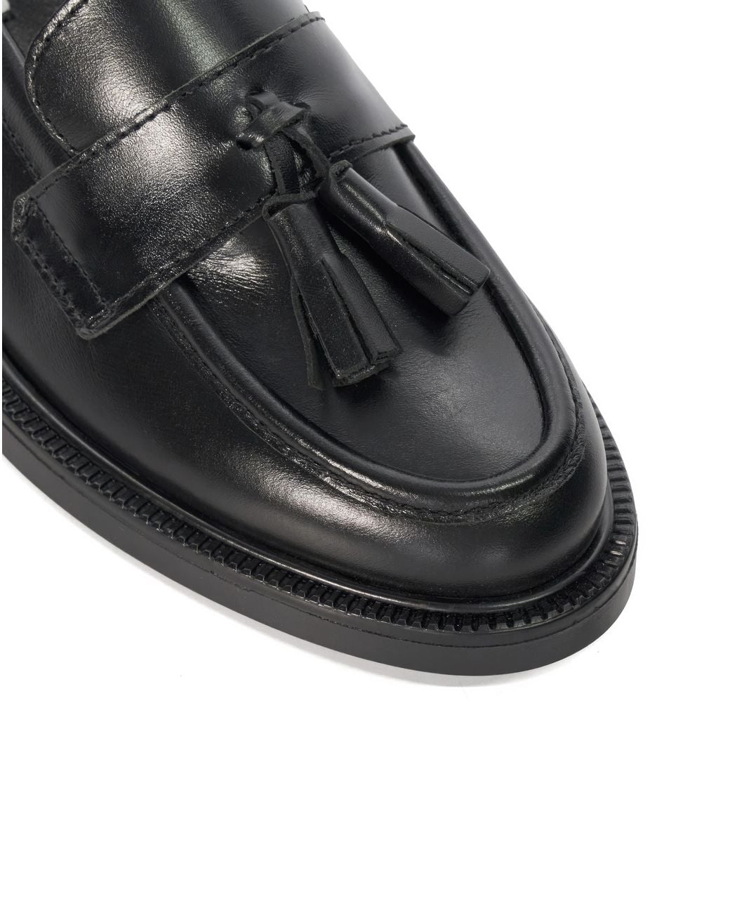 Dune Black Garda Leather Loafers