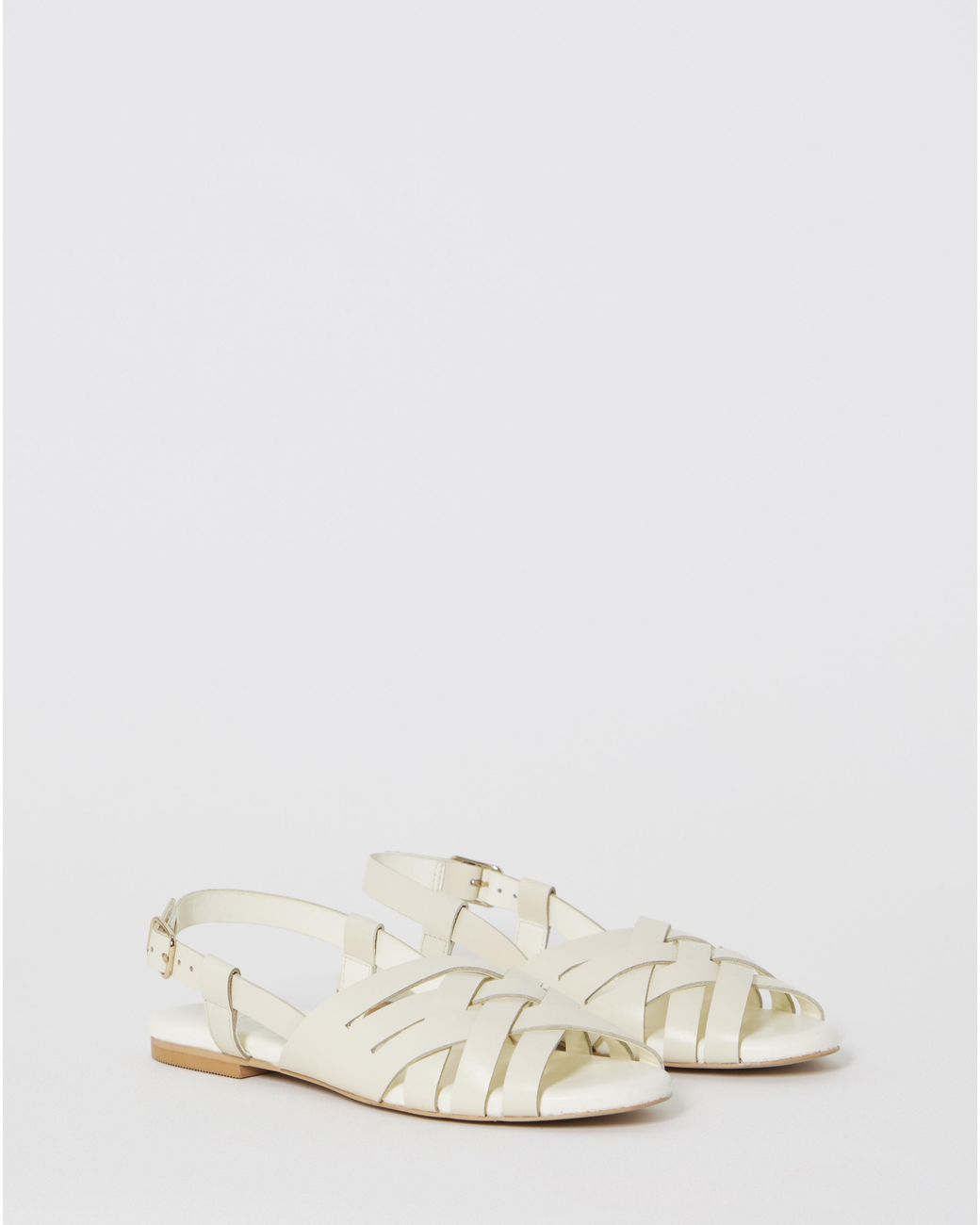 Simply Be White Woven Slingback Sandals Extra Wide Fit