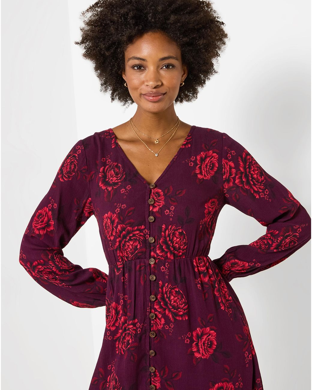 Joe Browns Red Petite Button Maxi Dress