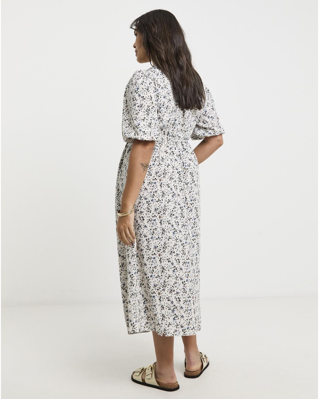 Simply Be White Button Through Midi Dress