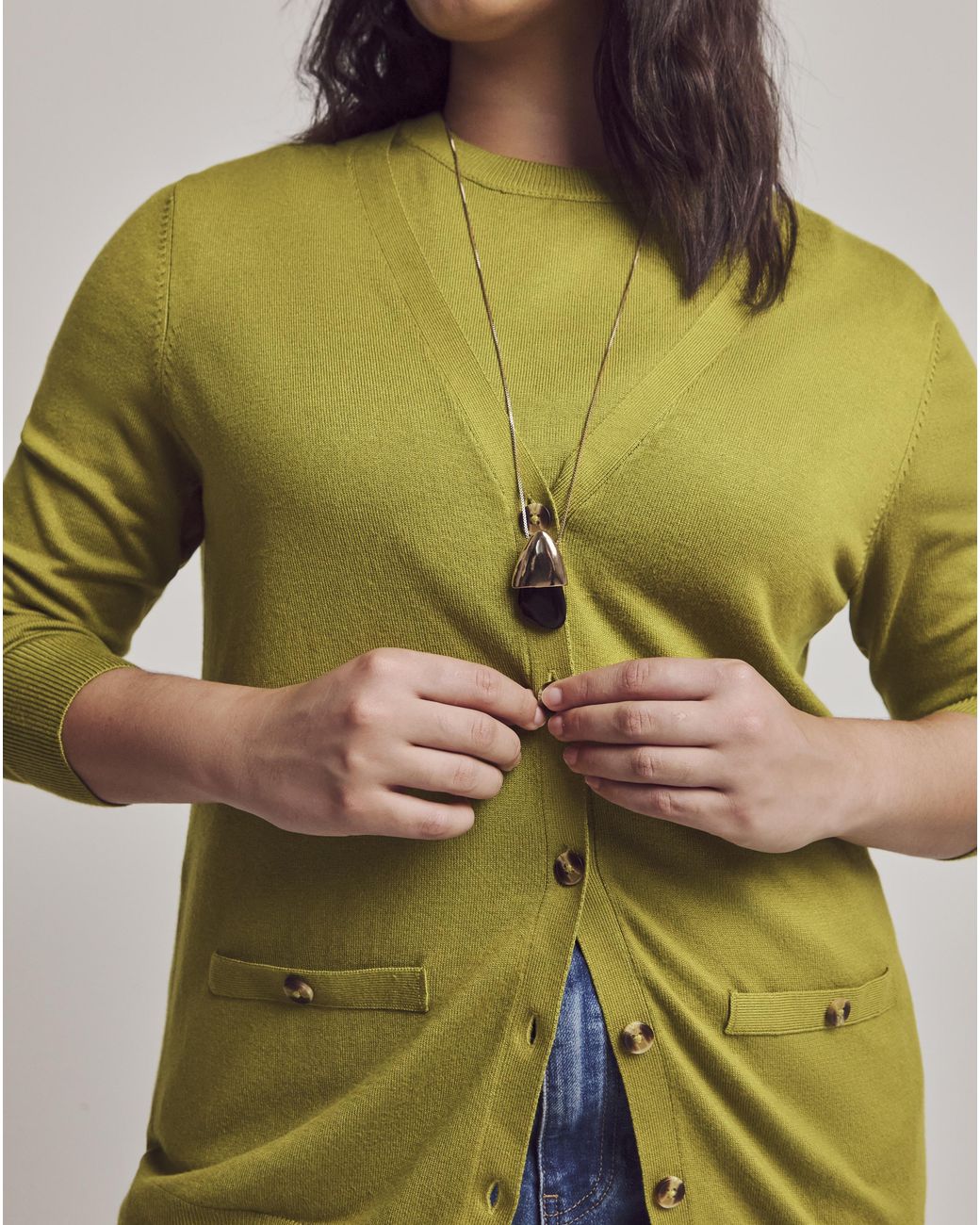 Julipa Green Cardigan Jumper Set