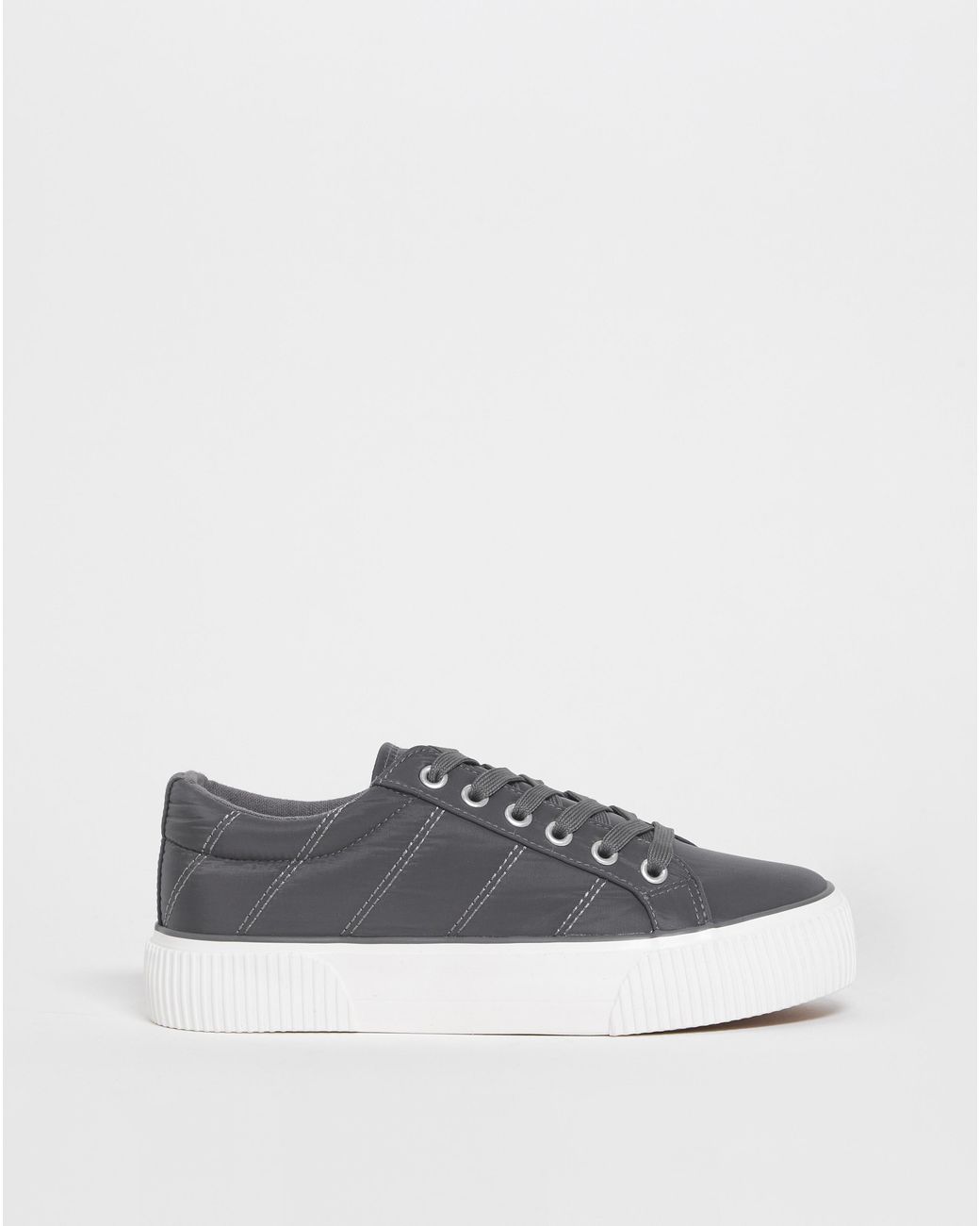 Simply Be White Quilted Trainers Wide Fit