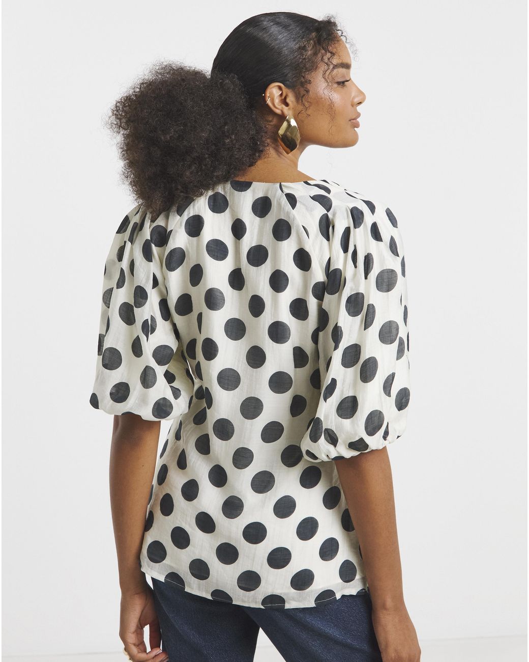 Joanna Hope Multicolor Puff Sleeve Top