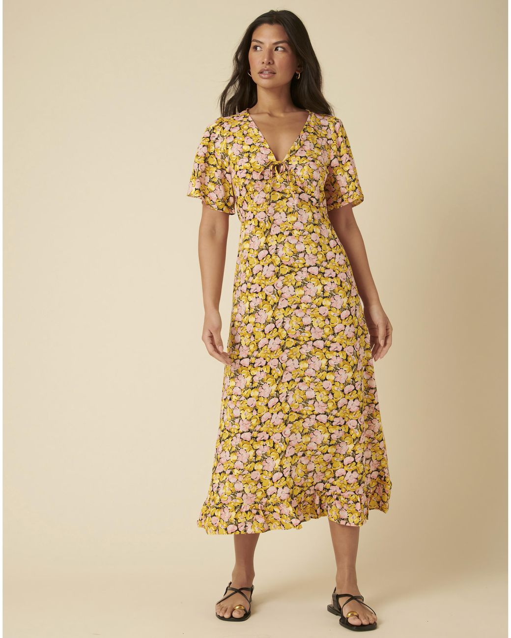 Nobody's Child Natural Dalia Midi Dress