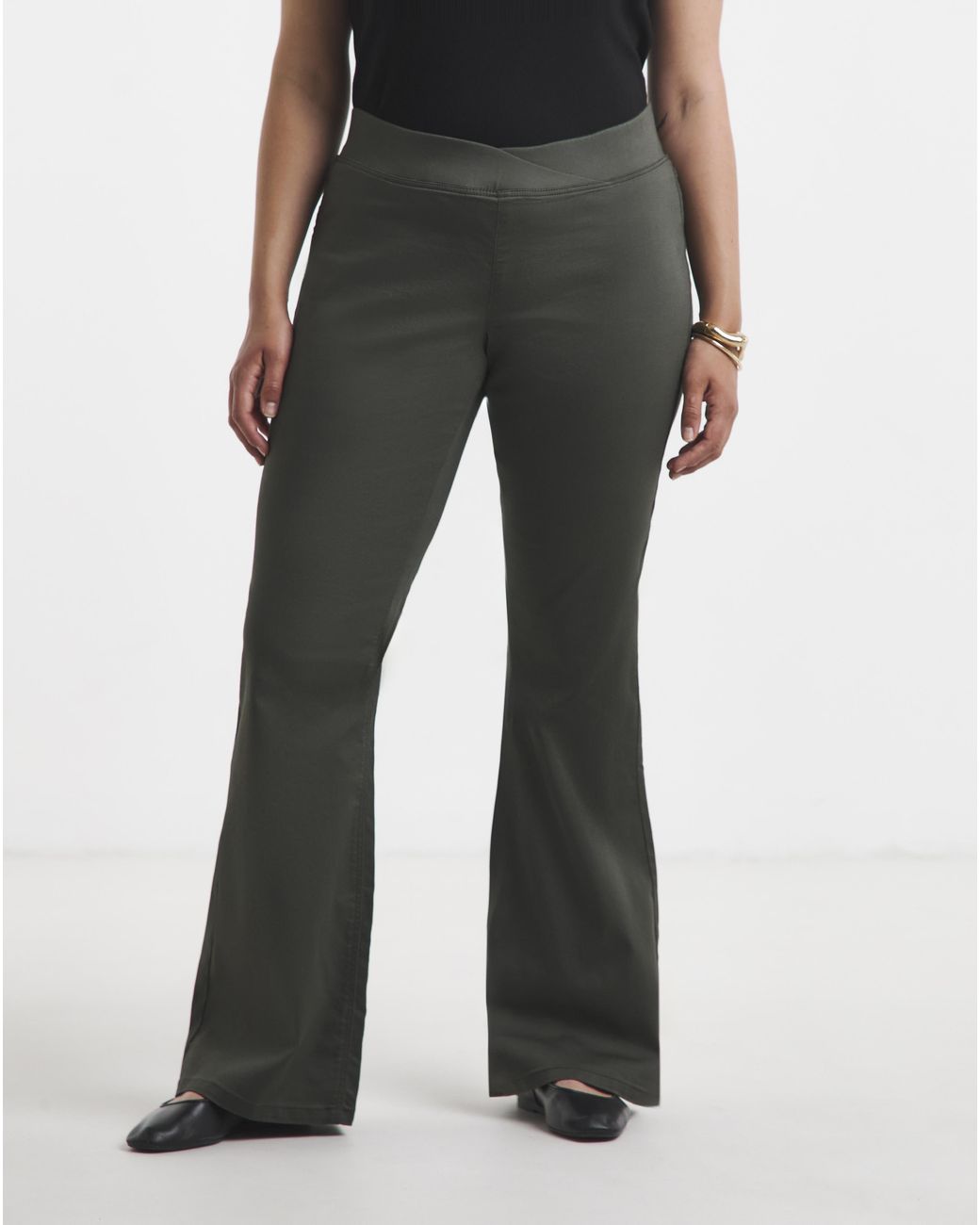 Simply Be Green Flare Weekender Jeggings