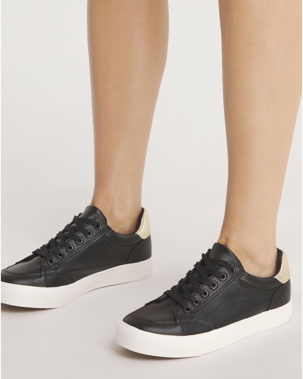 Simply Be White Classic Lace Up Trainer Ex Wide
