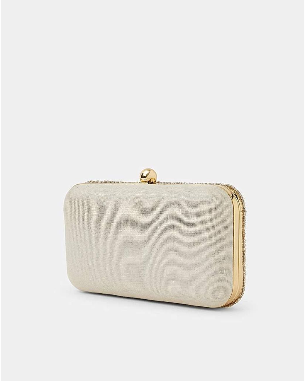 Accessorize Natural Bridal Sequin Clutch Bag