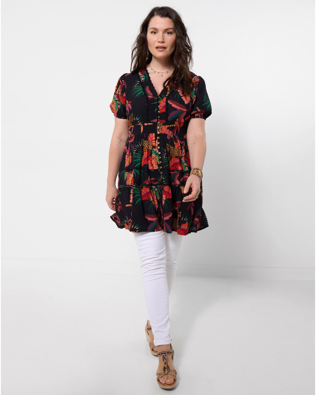 Joe Browns Red Tropical Paradise Tunic