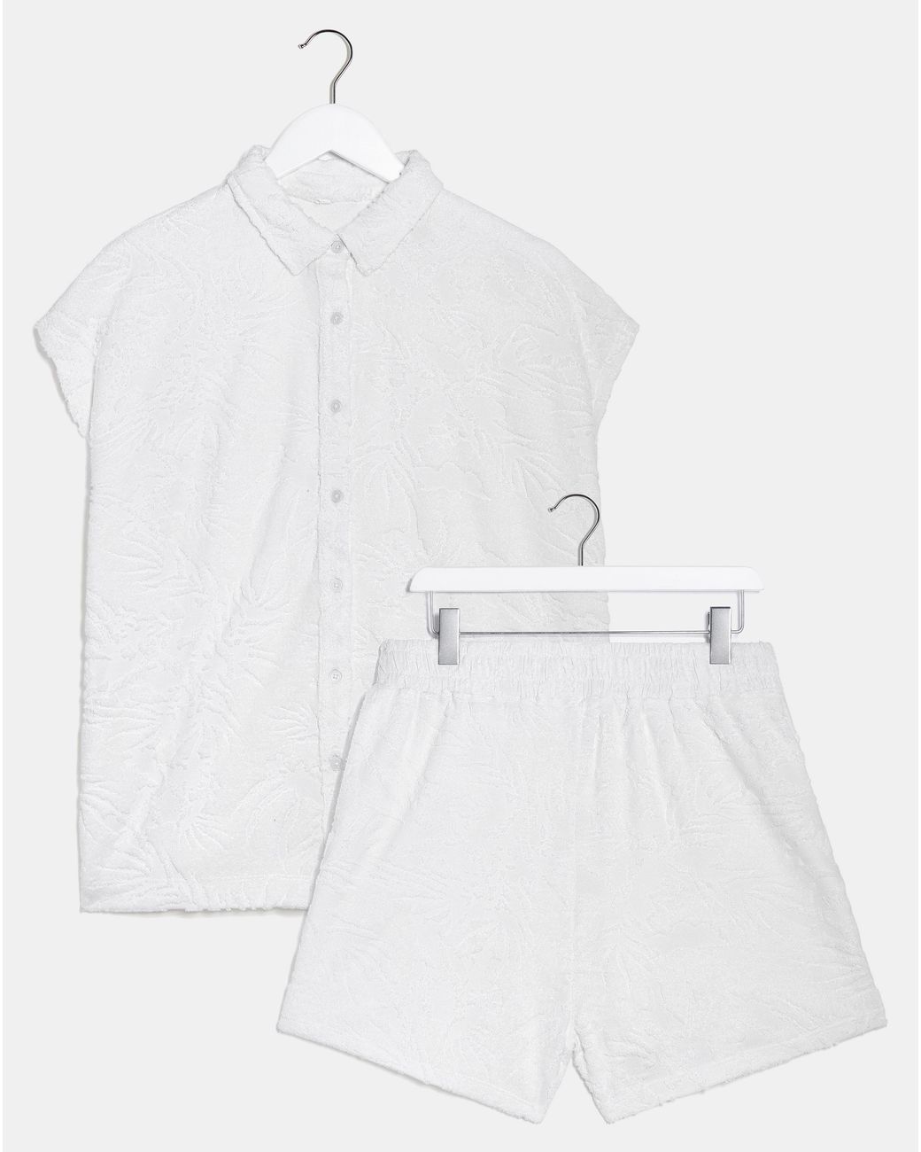 Simply Be White Mix And Match Towelling Beach Co-Ord