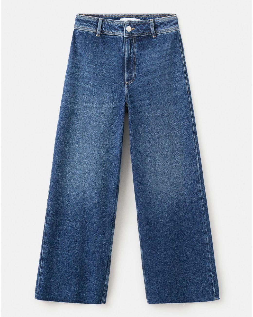 Mango Blue High Waisted Culotte Jean