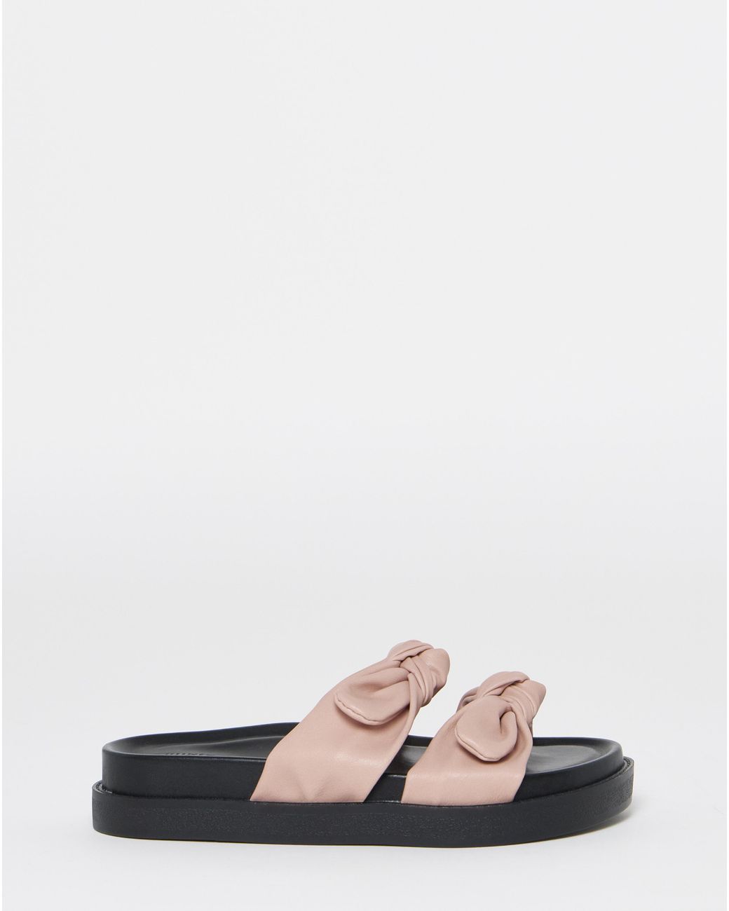 Simply Be Blue Bow Detail Slider Sandals Extra Wide