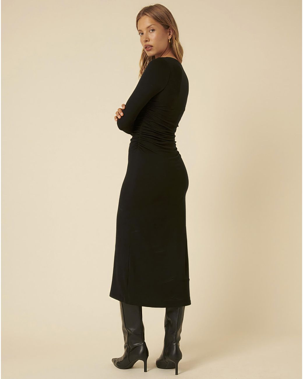 Nobody's Child Natural Laurella Midi Dress