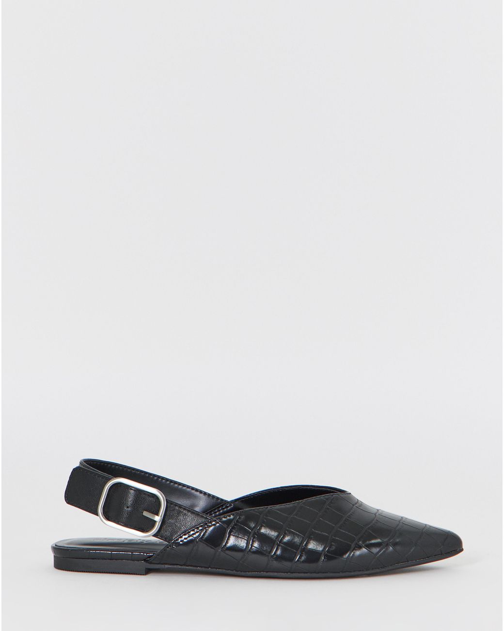 Simply Be Black Slingback Pointed Shoe Extra Wide