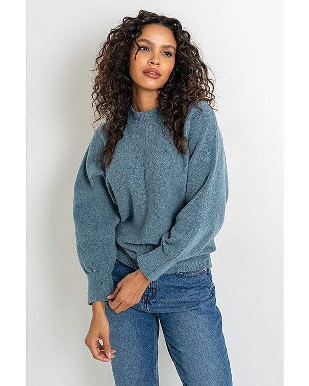 Pour Moi Blue Batwing Knit Jumper