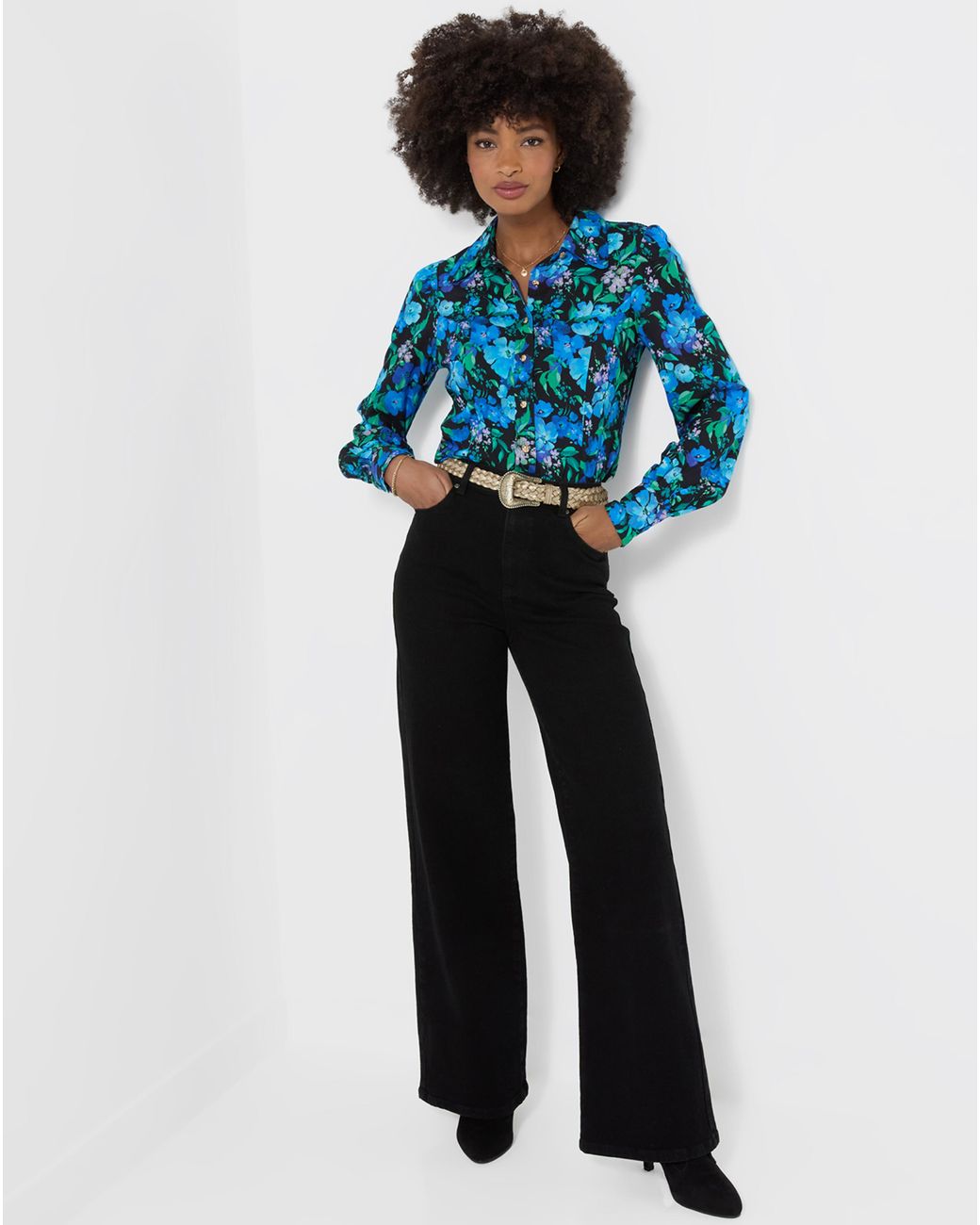 Joe Browns Blue Helena Floral Blouse