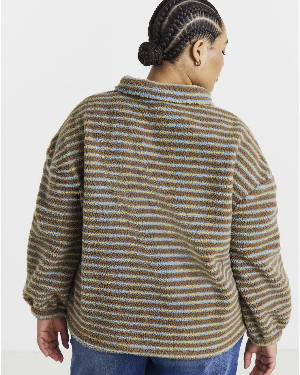Simply Be Multicolor Stripe Borg