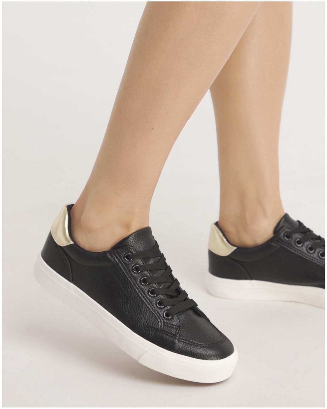 Simply Be White Classic Lace Up Trainer Ex Wide