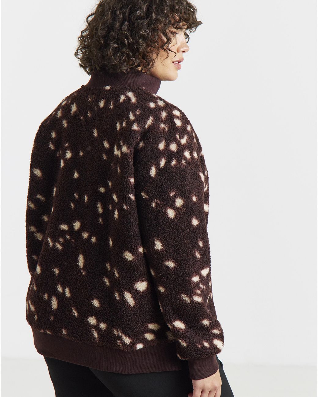 Simply Be Multicolor Half Zip Borg