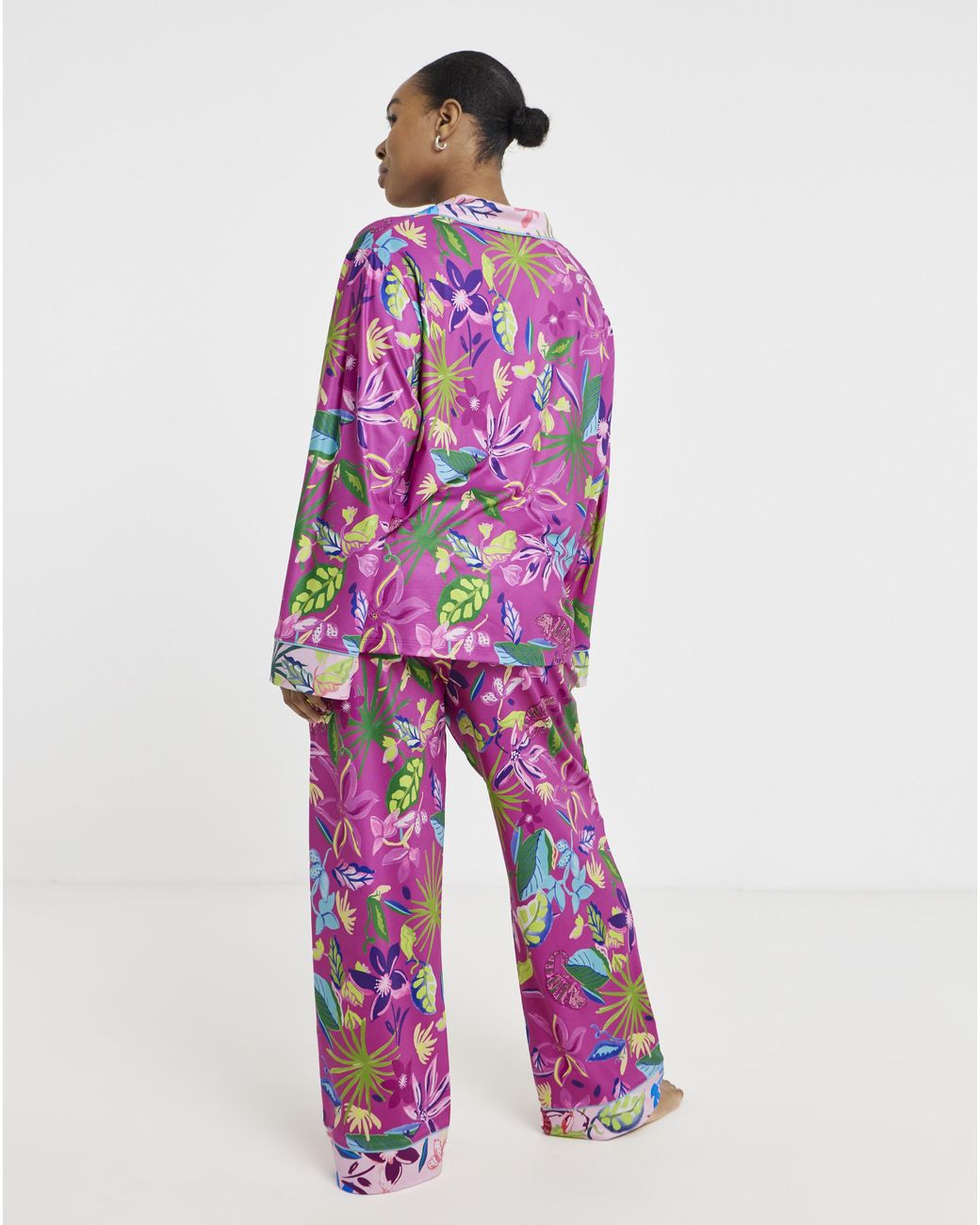Figleaves Pink Floral Revere Set
