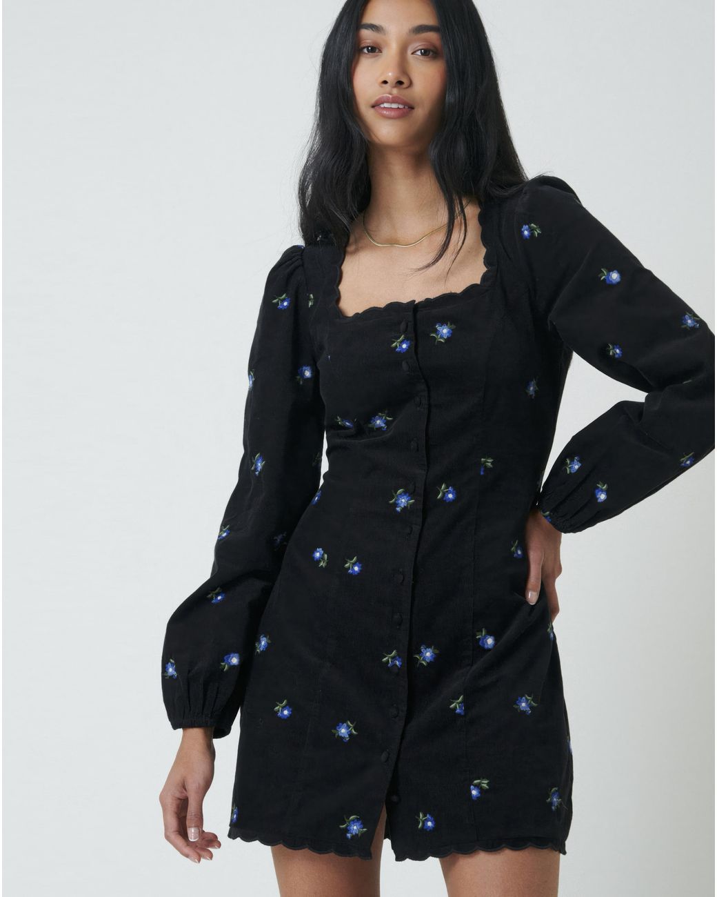 Nobody's Child Black Nc Memphis Cord Mini Dress