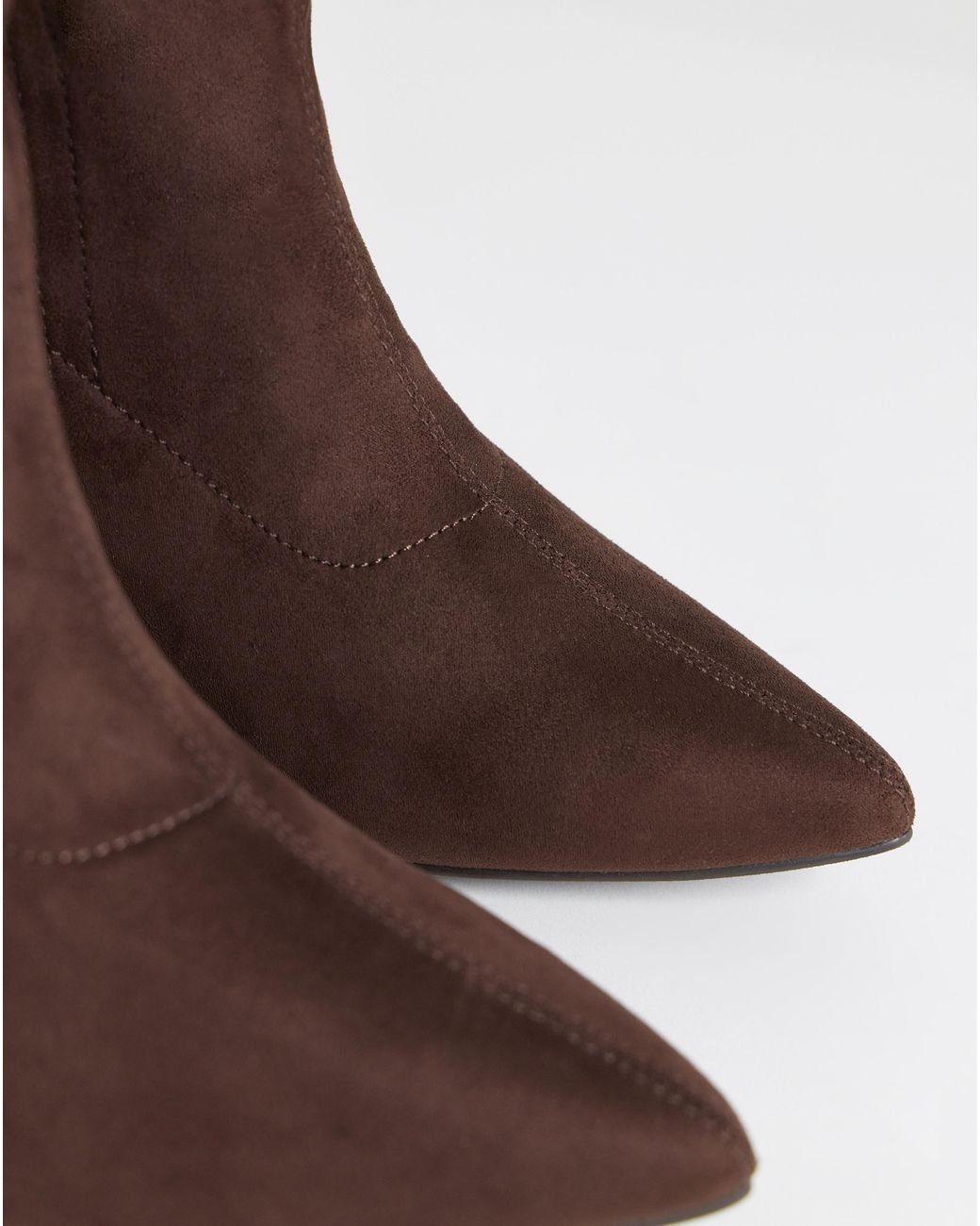 JD Williams Blue Pointed Toe Heeled Sock Boot E Fit