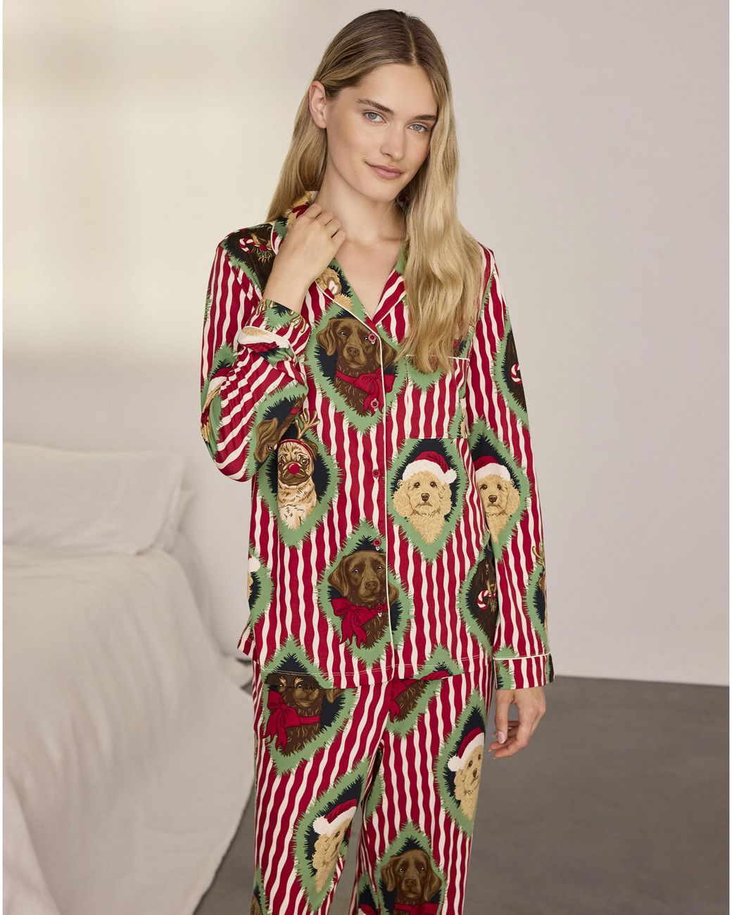 Chelsea Peers Multicolor Classic Long Button Up Set