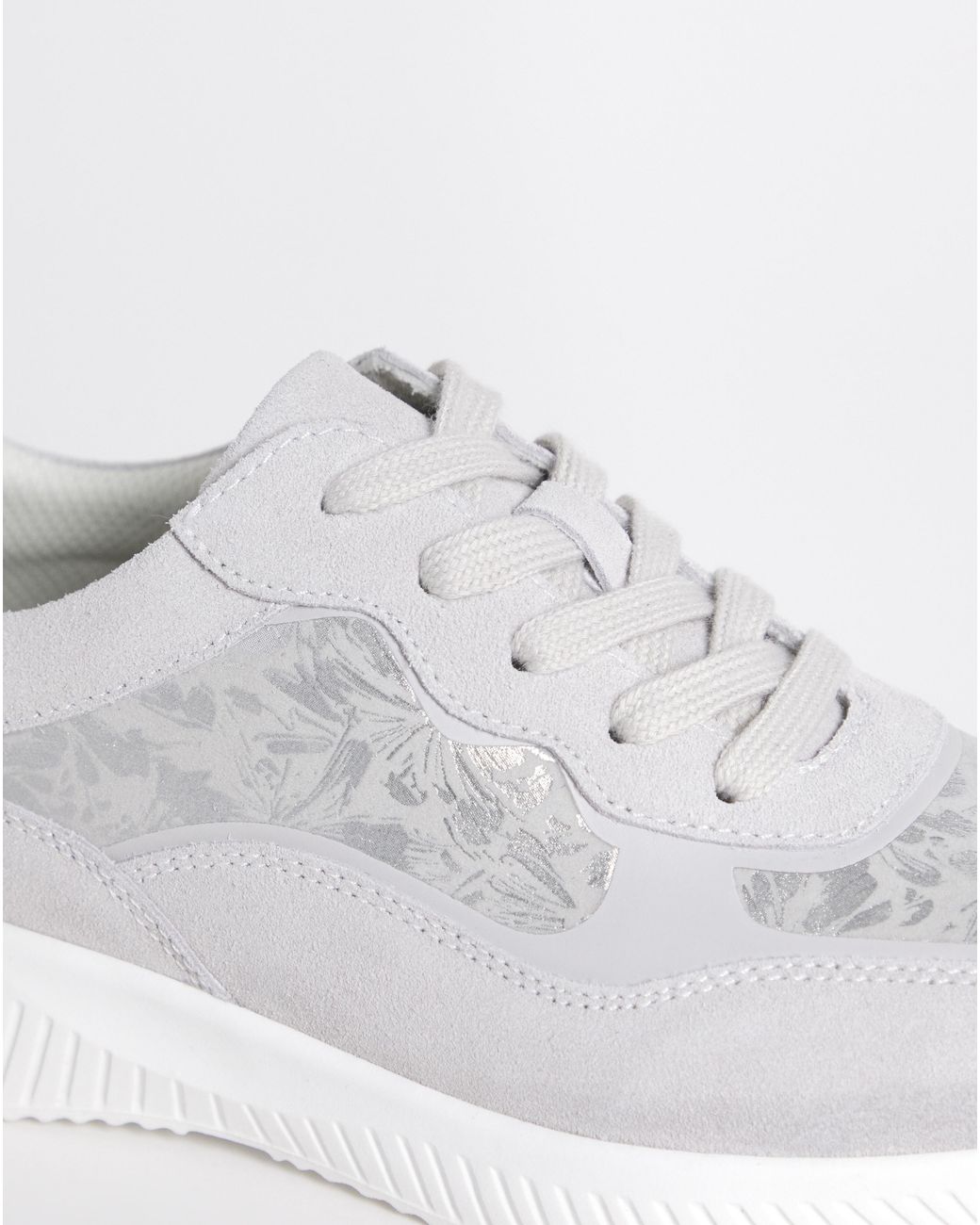 Heavenly Soles Natural Lace Up Trainer Detail E Fit
