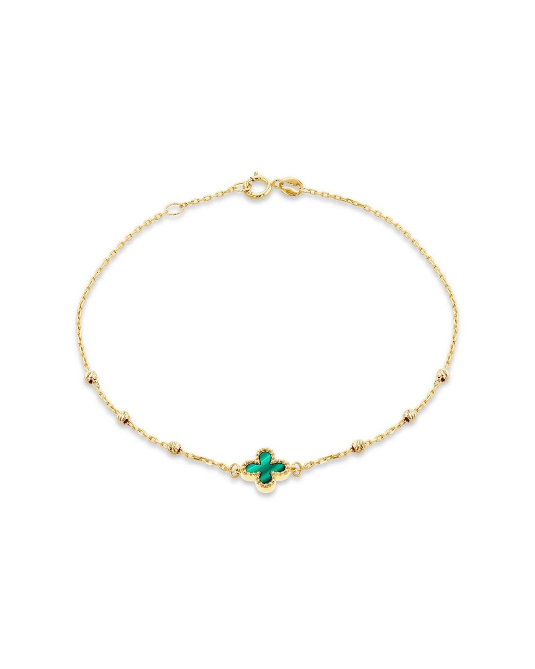 iJewel Metallic 9Ct Malachite Bracelet