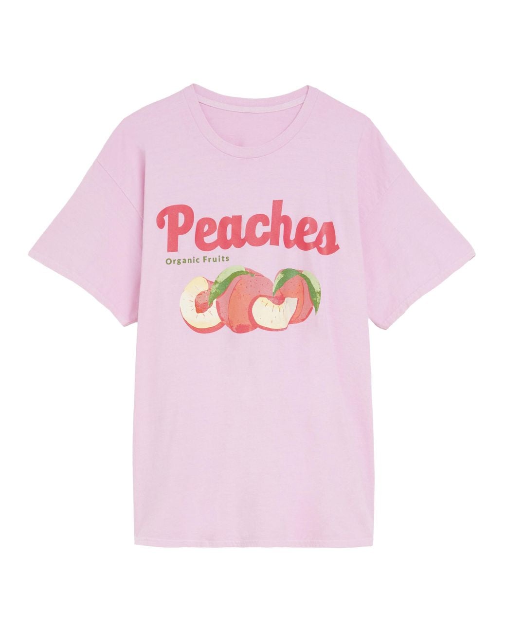Simply Be Pink Peaches Slogan T-Shirt