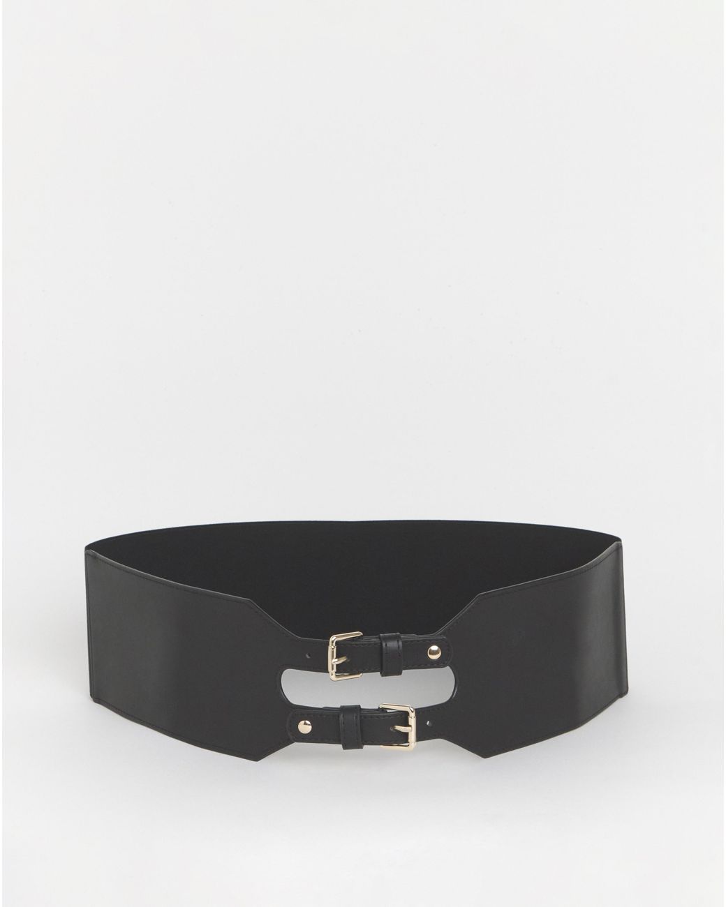 JD Williams Blue Double Buckle Corset Waist Belt