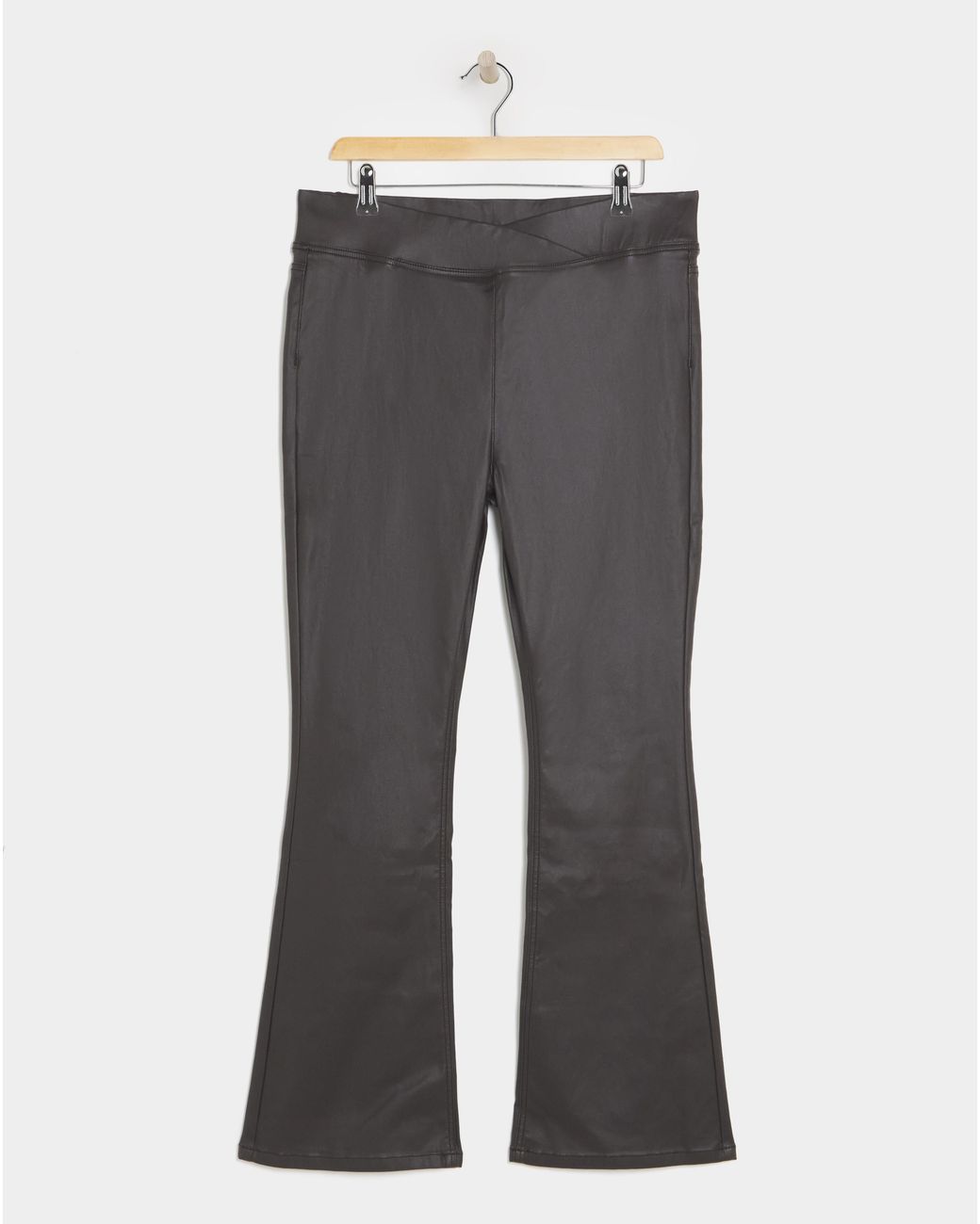 Simply Be Brown Coated Weekender Flare Jeggings