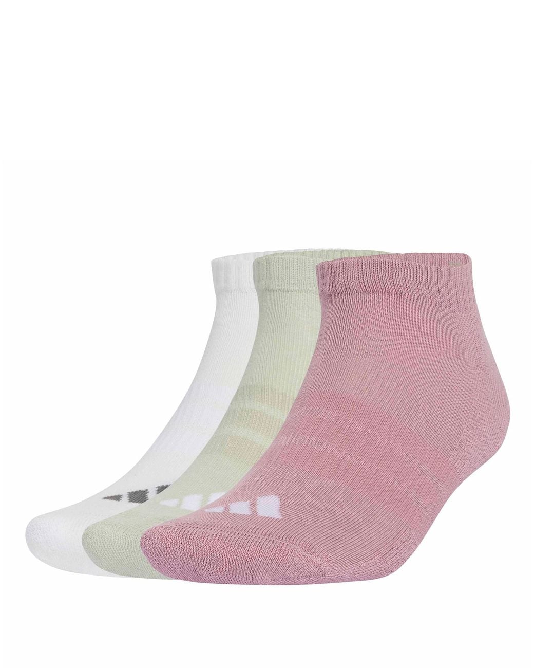 Adidas Pink Essentials 3 Pack Low Socks
