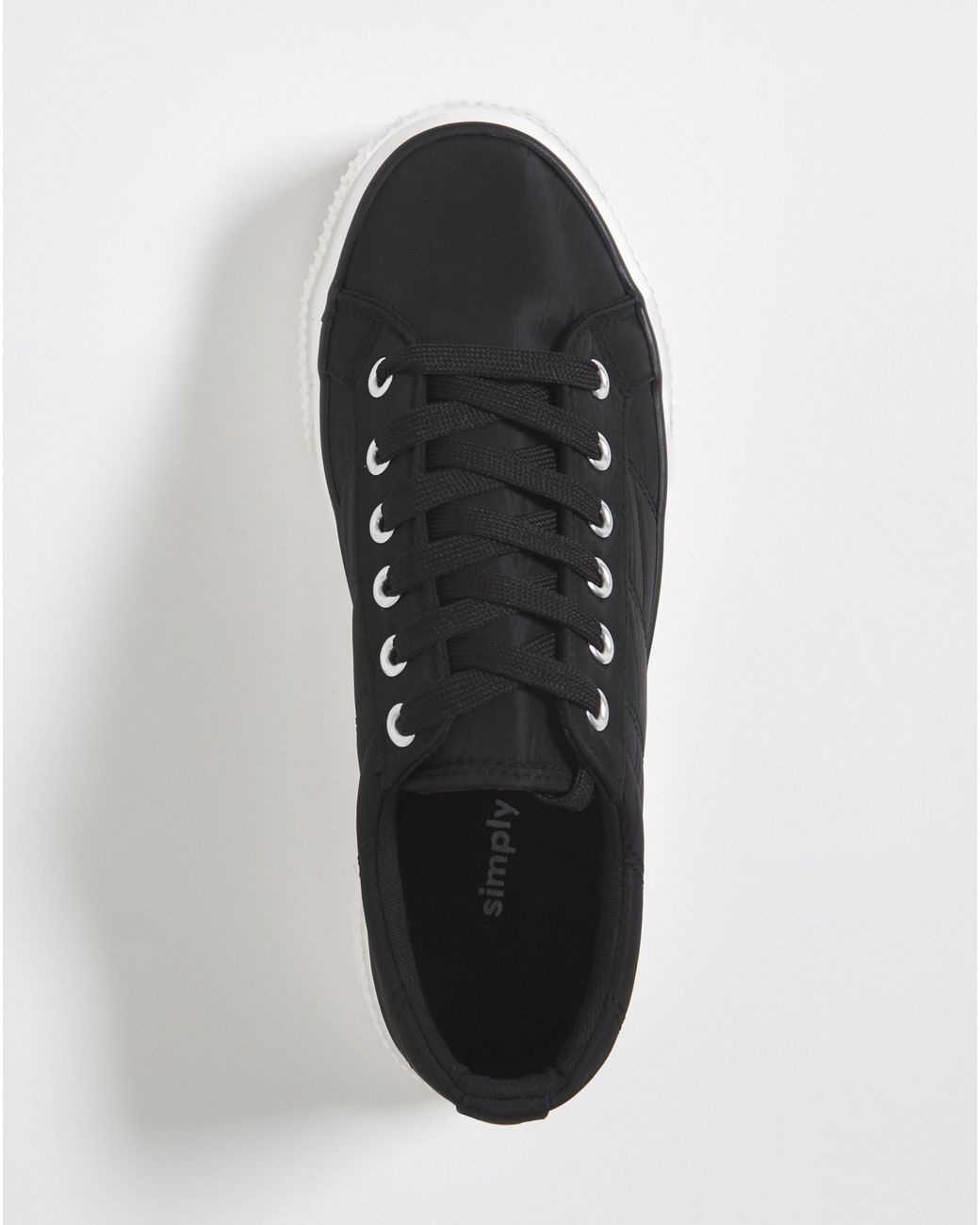Simply Be White Quilted Trainers Wide Fit