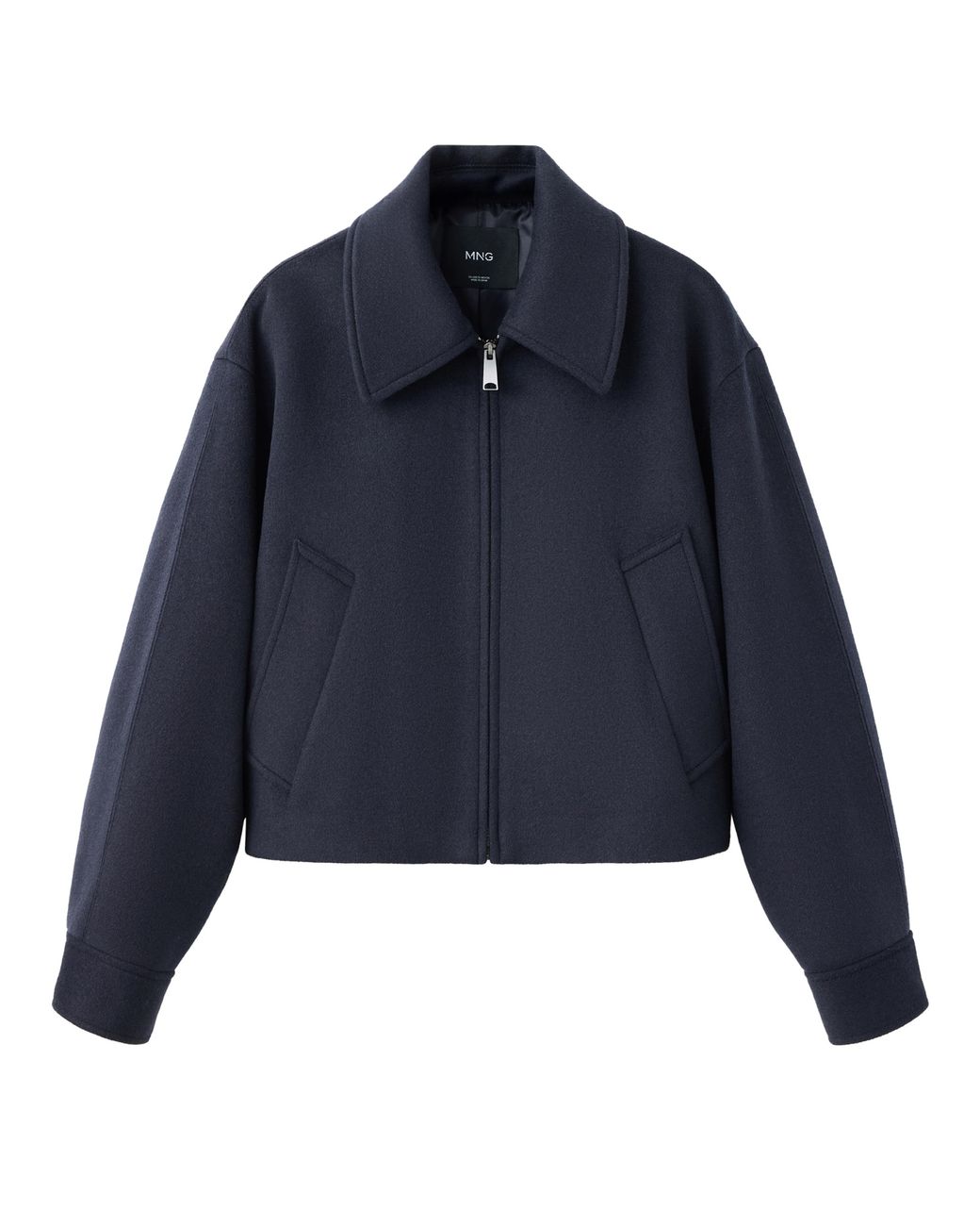 Mango Blue Wool Jacket