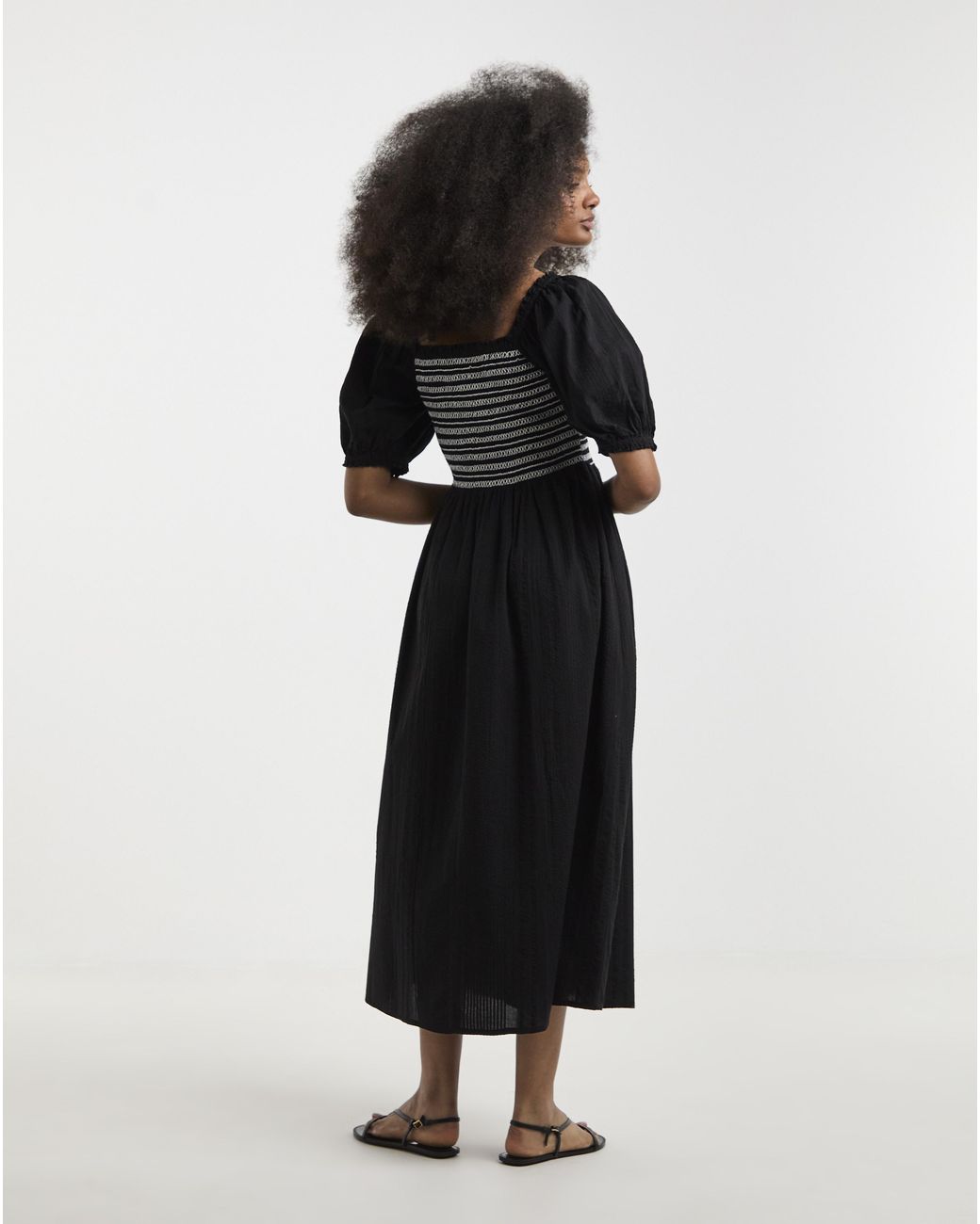 Simply Be Black Shirred Dress