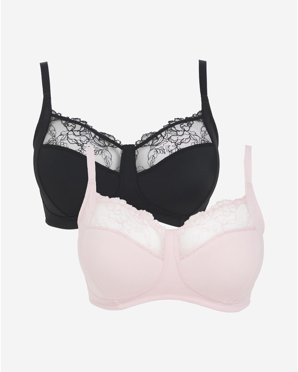 Pretty Secrets Brown 2 Pack Rosalie Non Wired Full Cup Bras