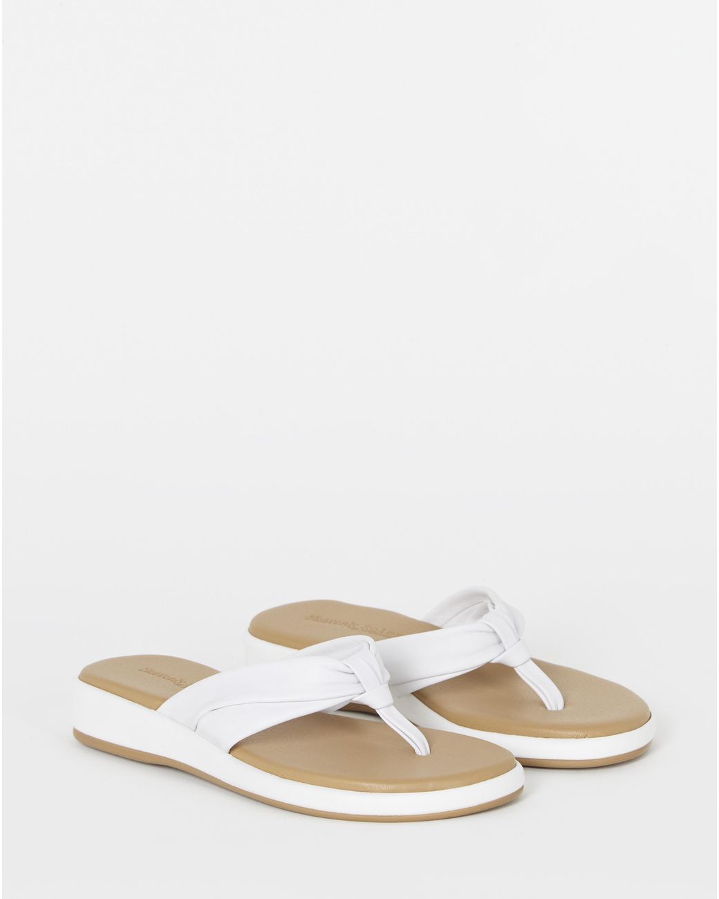 Heavenly Soles Black Toe Post Low Wedge Sandal Wide