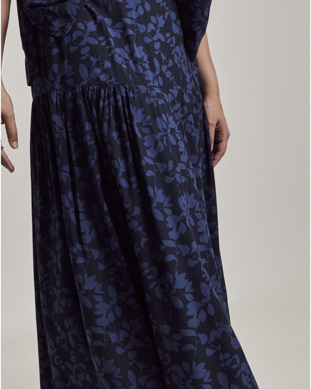 Julipa Blue Printed Maxi Skirt
