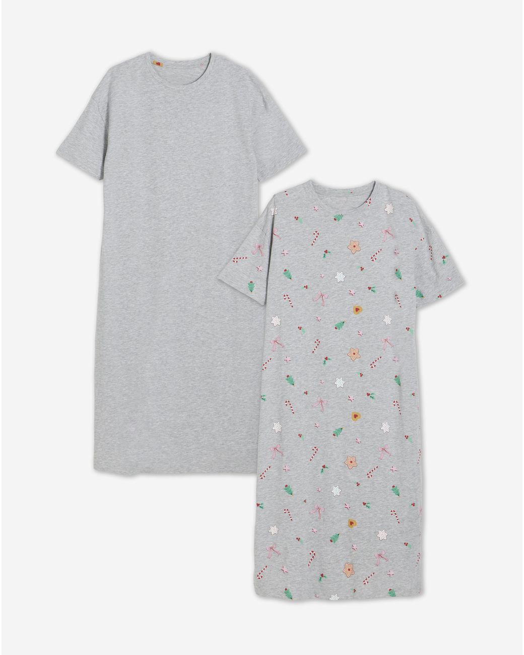 Pretty Secrets Gray Value Candy Cane 2 Pack Nighties