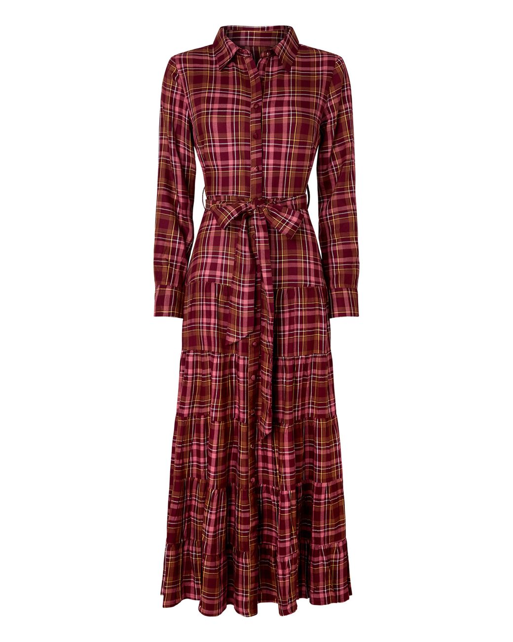 Joe Browns Red Petite Check Maxi Dress
